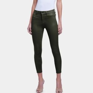 L’agence Margot Skinny Jean - Green/moss color, coated - size 32 like new!